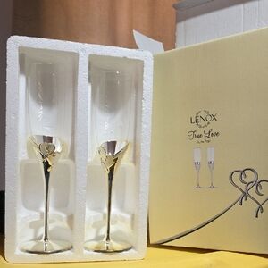 Lenox True Love Champagne Flutes